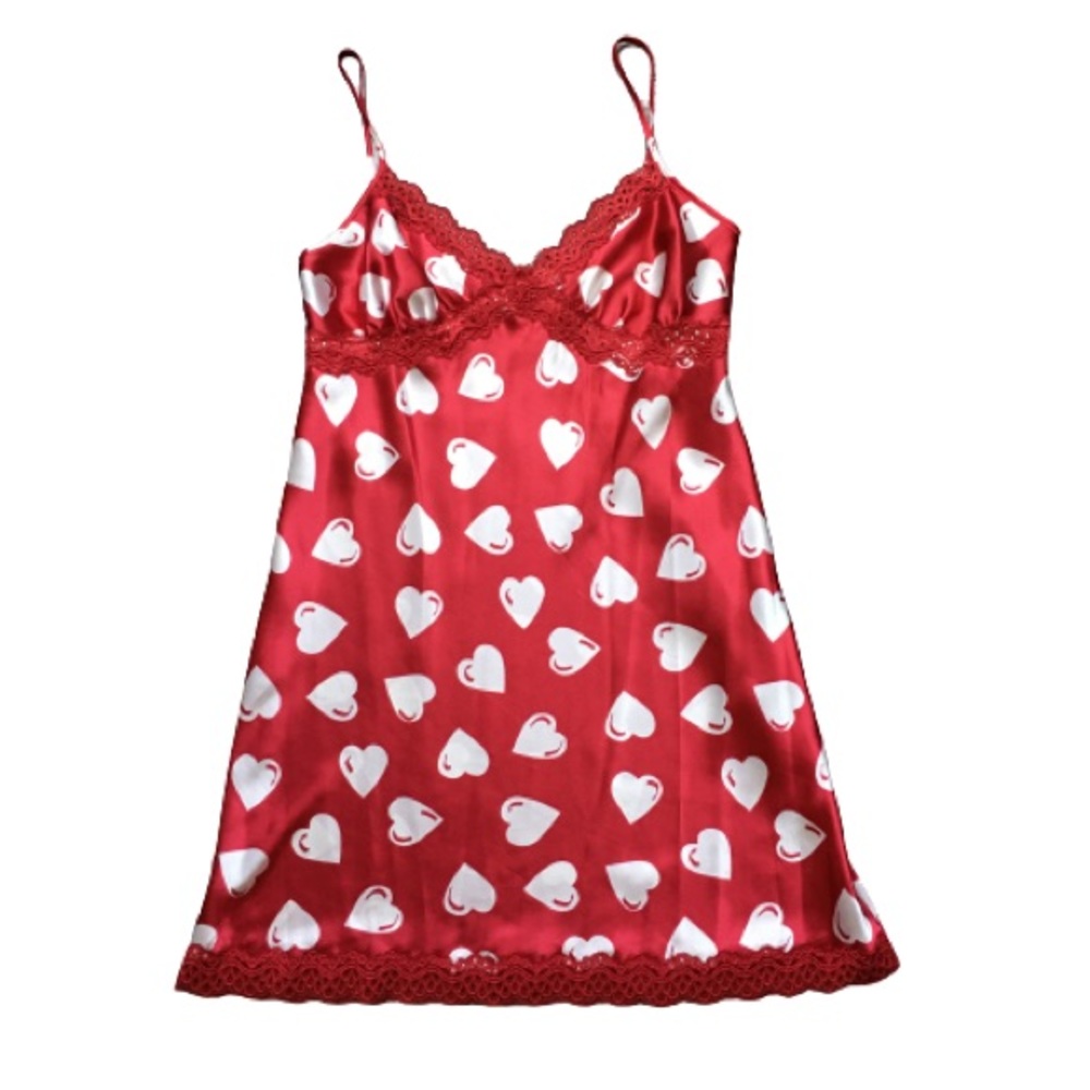 JACLYN SMITH • Womens Silky Heart Cami Night Dress